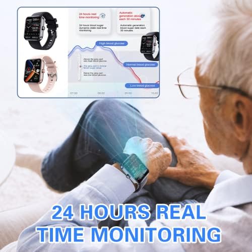 2023 New Blood Glucose Monitoring Smartwatch - FitnessTracking with Blood Pressure F57L Blood Oxygen Tracking - HeartRate Monitorl Calorie Step Counter Non-invasive BloodGlucose Test Smart Watch - Image 5