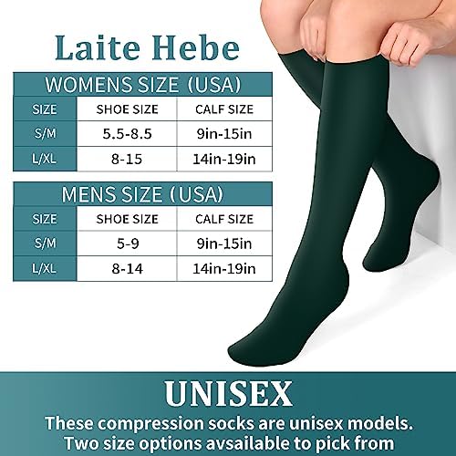 Laite Hebe 4 Pairs-Compression Socks for Women&Men Circulation-Best Support for Nurses,Running,Athletic - Image 6