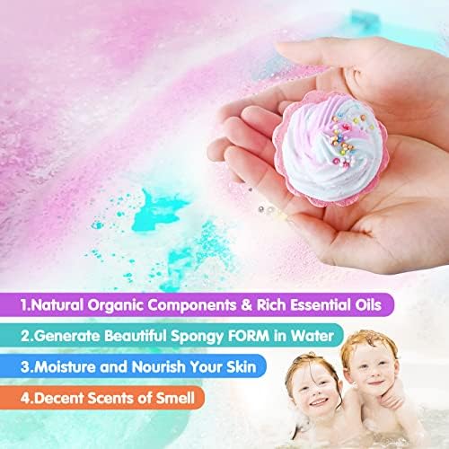 Bath Bombs, Bath Bombs for Kids, Bath Bombs Gift Set with Toys Inside, Handmade Bath Bombs for Girls with Surprise Inside, 6 x 4.7oz, Birthday Children's Day Halloween Christmas Gifts - Image 5