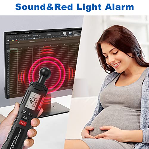 EMF Meter, Votery Rechargeable Electromagnetic Field Radiation Detector Digital EMF Detector with LCD, Temperature Measure, Hand-held Magnetic Field Detector for Home, Office, Outdoor - Image 6