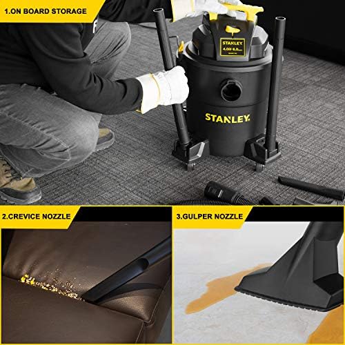 Stanley - SL18116P Wet/Dry Vacuum, 6 Gallon, 4 Horsepower Black - Image 7