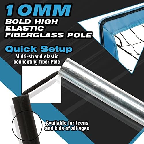 Kunup Kids Soccer Goals for Backyard Set of 2 Portable Soccer Nets for Backyard Folding Soccer Goals Practice Nets with Carrying Bag for Outdoor Indoor - Image 3