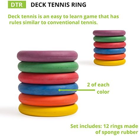 Champion Sports Deck Tennis Rings: Outdoor Party, Beach & Playground Game for Adults, Kids & Families - Set of 12 Rubber Disks for Tennikoit Games - Image 5
