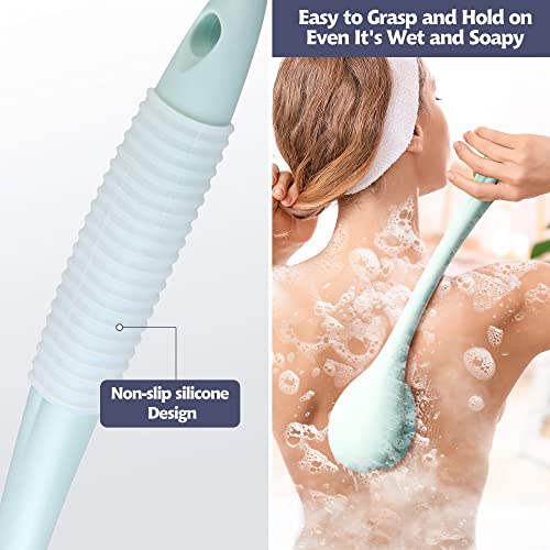 BEDELITE Back Bath Brush Long Handle for Shower - Soft Shower Brush for Men & Women,Back Brush Scrubber(16.4" Long), Skin Exfoliator for Bath Scrubber Body Brush(Blue) - Image 5