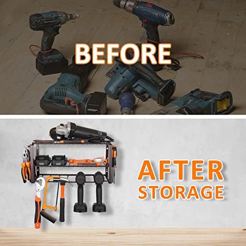 BSRHOME Power Tool Organizer Heavy Duty Tool Shelf Organizer | Wall Mounted Garage Storage Rack for Handheld & Power Tools | Perfect for Father's Day - Image 4