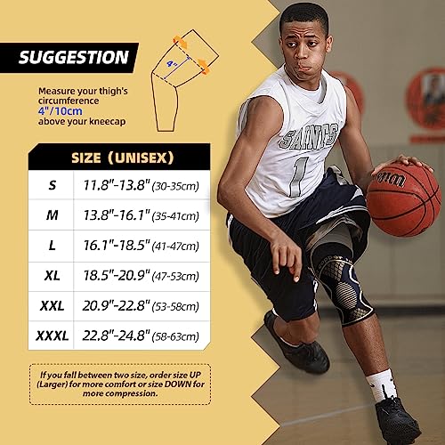 Copper Knee Braces for Knee Pain Women & Men, 2 Pack Knee Brace Compression Sleeve, Best Knee Support for Running, Working Out, Weightlifting, Knee Pain, Meniscus Tear, ACL & Arthritis Pain Relief - Knee Sleeves - Image 3