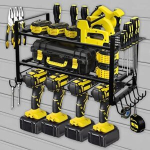 Power Tool Organizer,Garage Organizers,Drill Holder Wall Mount, Drill Storage Rack, Heavy Duty Metal Tool Shelf Utility Racks - Utility Storage Rack for Cordless Drill ,Gift for Father Men Dad