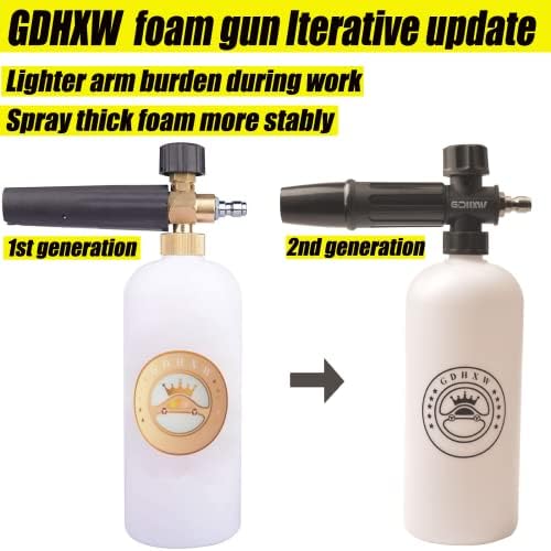 GDHXW X-999 High Pressure Wash Gun Snow Foam Lance Foam Cannon Foam Blaster with 5 Pressure Washer Nozzles - Image 2