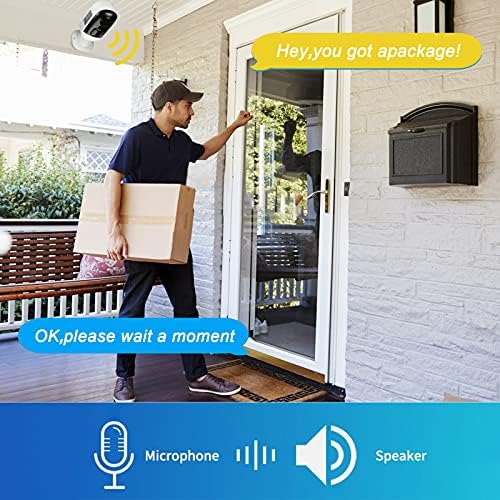 ARMIDO Outdoor Expandable Wireless Security Camera System 2PCS 3MP Wire Free Rechargeable Battery Powered Security Cameras 30ft Night Vision,PIR Motion Detection, 2-Way Audio (2-Cam Kit) - Image 4