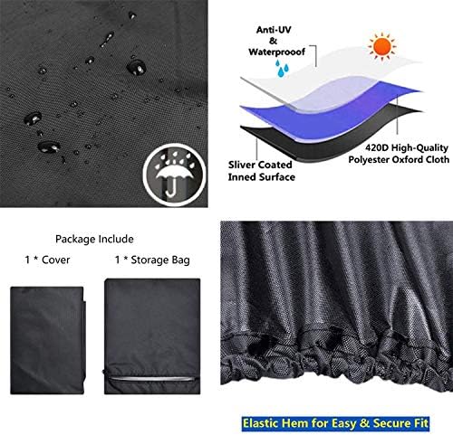 Indeed BUY Riding Lawn Mower Cover, Waterproof Tractor Cover Fits Decks up to 54",Heavy Duty 420D Polyester Oxford, Durable, UV, Water Resistant Covers for Your Rider Garden Tractor 72"L x 54"W x 46"H - Image 6