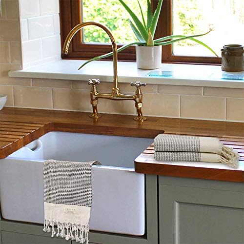 FOCHA Turkish Hand Towels Set of 2 | 100% Cotton, Quick-Dry, Soft Decorative Hand Towels for Bathroom, Kitchen, Bath, Hair, Face,Gym, Yoga, Dishcloth, Tea,Farmhouse | 18x38 Boho Towels (Turquoise) - Image 5