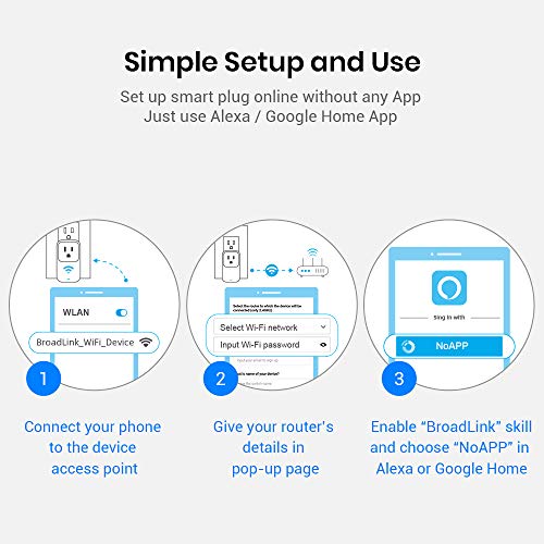 Broadlink Smart Plug, Wi-Fi Timer Adapter with Dimmable Night Light, 15 amp Outlet, Works with Alexa, Google Assistant, IFTTT, No Hub Required (SP4L-US) - Image 5