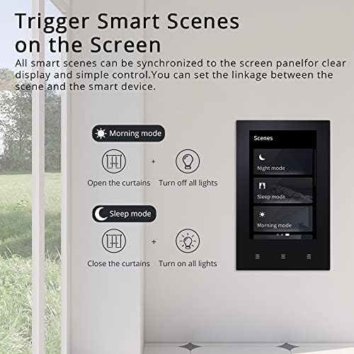 Tuya Smart Home Central Control Panel US 4 inches Wall Mount Multi-Functional Panel Built in Wireless Zigbee Hub Smart Life (White) - Image 3