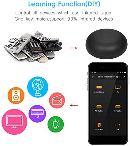 Remote Control,ERYUE WiFi Smart IR Remote Controller for Smart Home Compatible with Home Universal Intelligent App Remote Controller for Infrared Controlled Home Devices - Image 9