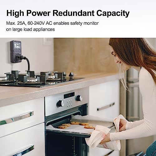 Poniie PN2500 Professional NEMA 5-15 Wi-Fi Wireless Level 1 EV Charger Pass-Through Power Usage Monitor (60-240V, 25Amp) - Image 6