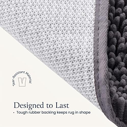 2 Piece Bathroom Rugs Bath Mat Set - Soft Plush Chenille Shower Mats for Bathroom Durable Bath Rug with Rubber Backing, Ultra Absorbent Bath Rugs, Bathtub Mat, Bathroom Rug Mats - 30x20 + 24x17 Inch - Image 4