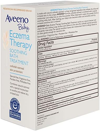 Aveeno Baby Eczema Therapy Soothing Bath Treatment for Relief of Dry, Itchy and Irritated Skin, Made with Soothing Natural Colloidal Oatmeal, 5 ct. - Image 8