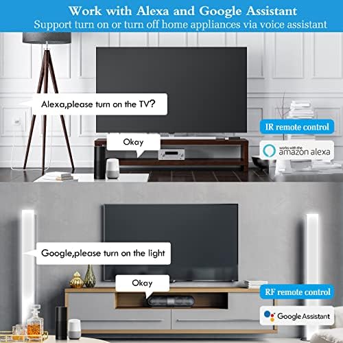 eMylo WiFi Smart IR RF Remote Controller, USB Smart IR RF Remote Control Compatible with Alexa and Google Assistant, IR Blaster for Air Conditioner, TV, Blind, RF Switch, Garage Door - Image 4