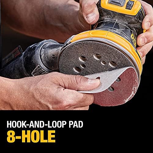 DEWALT 20V MAX Sander, Cordless, 5-Inch, 2.Ah, 8,000-12,000 OPM, Variable Speed Dial, Storage Bag, Battery and Charger Included (DCW210D1), Multi - Image 5