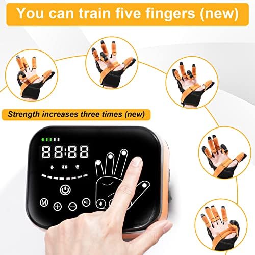 MZU Upgraded Rehability Robot Gloves Hand Stroke Recovery Equipment,Hand Dysfunction Patient Training Device Stroke Hemiplegia, Finger Orthosis for Long Term Relief Finger Cramps - Image 5