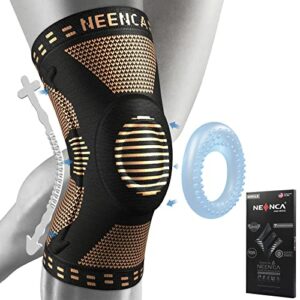 NEENCA Copper Knee Brace for Knee Pain, Professional Knee Support with Patella Pad & Side Stabilizers, Plus Size Compression Sleeve for Sport, Workout, Arthritis, ACL, Joint Pain Relief, Meniscus Tear
