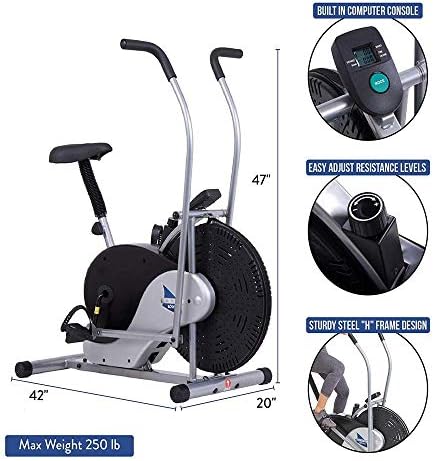 Body Rider Fan Bike, UPDATED Softer, Comfortable Bike Seat, Cardio and Toning Exercise Equipment for your Home Gym, Adjustable Stationary Exercise Bike BRF700 - Image 3