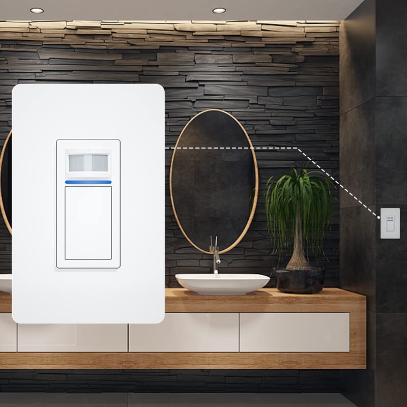 Smart Motion Sensor Light Switch, Milfra PIR Occupancy Sensor Switch Single Pole 2.4GHz Wi-Fi Light Switch Compatible with Alexa and Google Assistant (1) - Image 6