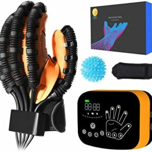 MZU Upgraded Rehability Robot Gloves Hand Stroke Recovery Equipment,Hand Dysfunction Patient Training Device Stroke Hemiplegia, Finger Orthosis for Long Term Relief Finger Cramps