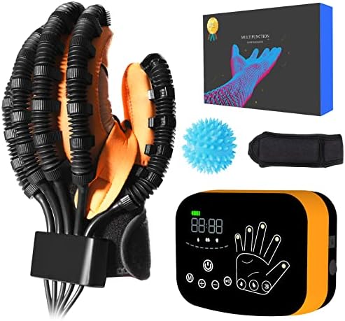 MZU Upgraded Rehability Robot Gloves Hand Stroke Recovery Equipment,Hand Dysfunction Patient Training Device Stroke Hemiplegia, Finger Orthosis for Long Term Relief Finger Cramps
