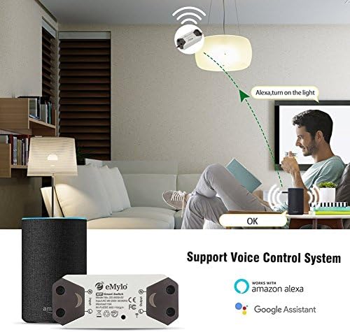 Yasorn WiFi Smart Switch eMylo Wireless Relay Light Switch Tuya Remote Control Module 2.4Ghz WiFi Home Automation Timer Switch Compatible with Alexa Echo Google Home iPhone Android App 4 Pack - Image 8
