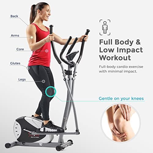 Sunny Health & Fitness Legacy Stepping Elliptical Machine, Total Body Cross Trainer with Ultra-Quiet Magnetic Belt Drive, Low Impact Exercise Equipment, Optional Bluetooth with Exclusive SunnyFit App - Image 3