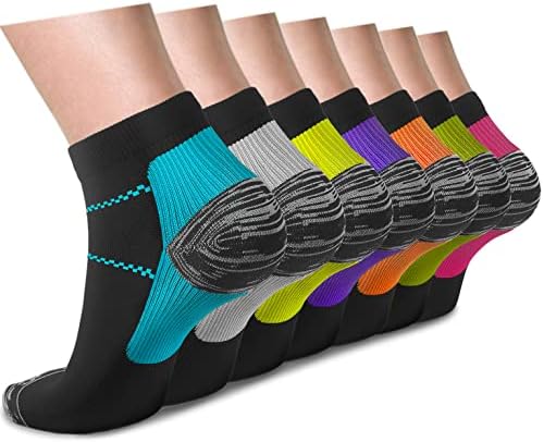 ACTINPUT Compression Socks Plantar Fasciitis for Women Men - 8-15 mmHg Best for Athletic,Support,Flight Travel,Nurses,Hiking