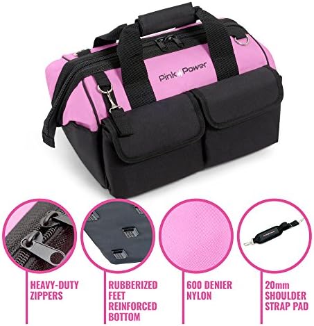 Pink Power Drill Set for Women - 18V Lightweight Pink Cordless Drill Driver & Electric Screwdriver Combo Kit with Tool Bag for Ladies Home Tool Kit - Wireless Pink Drill Set with Battery and Charger - Image 6