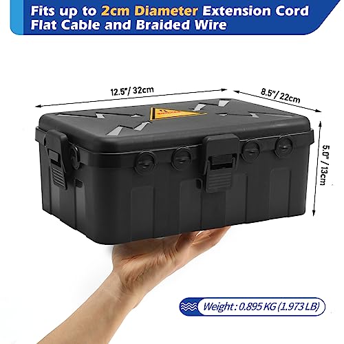 Outdoor Electrical Box,Outdoor Outlet Covers Waterproof IP54 Level Weatherproof Outdoor Covers Protect Outlet, Plug,Socket, Timer, Power Strip,Surge Holiday Light Extended Line Electrical Boxes - Image 3