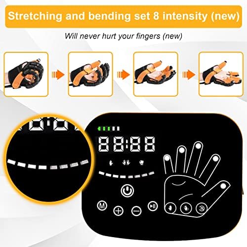 MZU Upgraded Rehability Robot Gloves Hand Stroke Recovery Equipment,Hand Dysfunction Patient Training Device Stroke Hemiplegia, Finger Orthosis for Long Term Relief Finger Cramps - Image 3