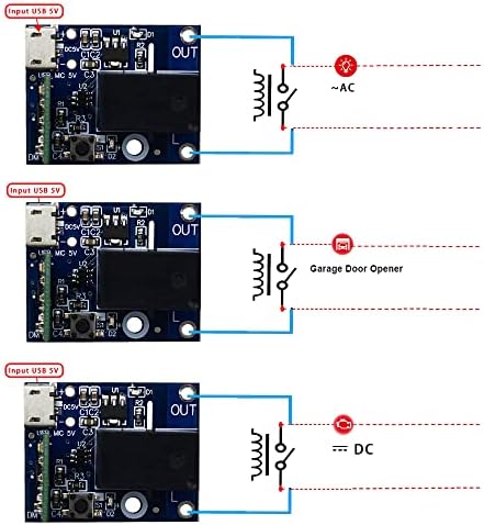 Ewelink Wifi Relay Module USB DC 5v 1 Channel Inching Self-Lock Dry Contact Remote Switch Home Automation Modules for Access Control,Computer Power On,Garage Door,Compatible with Alexa Google Home - Image 3