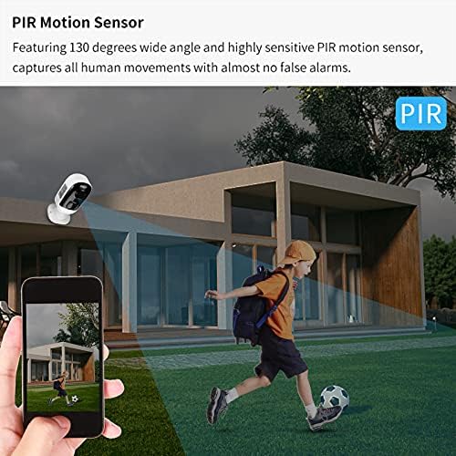 ARMIDO Outdoor Expandable Wireless Security Camera System 2PCS 3MP Wire Free Rechargeable Battery Powered Security Cameras 30ft Night Vision,PIR Motion Detection, 2-Way Audio (2-Cam Kit) - Image 6