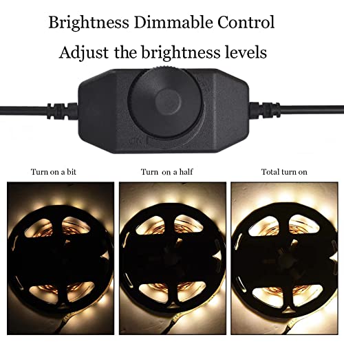 ZHPINGMX 2 Pack LED Strip Light Dimmer Switch, DC 12V-24V LED Brightness Adjustable Controller for Strip Lights,LED Rope Light 3528,5050,5630 - Image 2