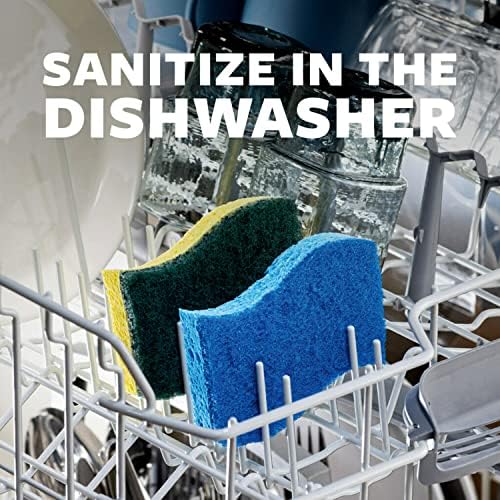 Scotch-Brite Heavy Duty Scrub Sponges, Sponges for Cleaning Kitchen and Household, Heavy Duty Sponges Safe for Non-Coated Cookware, 9 Scrubbing Sponges - Image 9