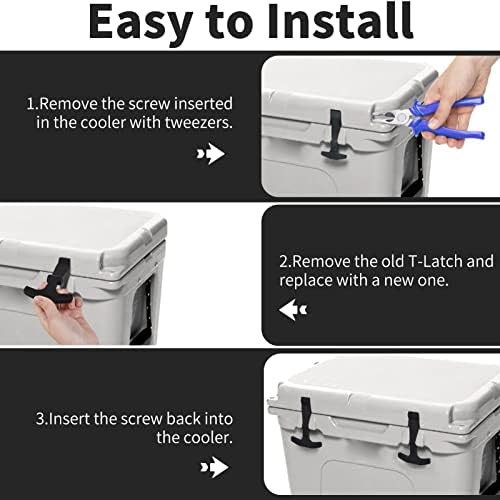 Olaismln Cooler Lid Latches Replacement Compatible with Yeti, RTIC and Other Related Coolers, T-Latches Made of Premium Hard Durable Rubber, Help Save Fingers/Knuckles（2 Pack） - Image 6