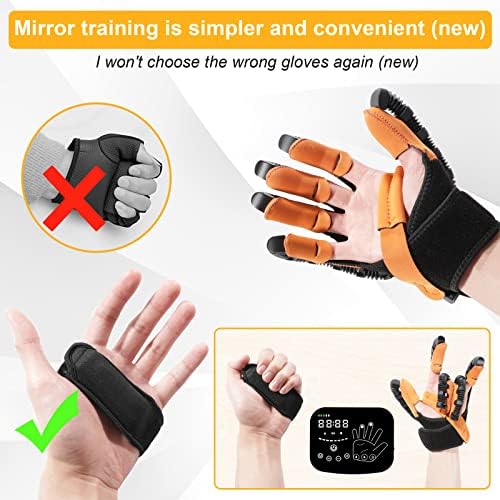 MZU Upgraded Rehability Robot Gloves Hand Stroke Recovery Equipment,Hand Dysfunction Patient Training Device Stroke Hemiplegia, Finger Orthosis for Long Term Relief Finger Cramps - Image 4