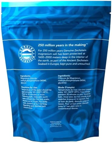 Ancient Minerals Magnesium Bath Flakes Ultra with OptiMSM - Resealable Magnesium Supplement Bag of Zechstein Chloride with Proven Better Absorption Than Epsom Bath Salt (1.65 lb) - Image 5