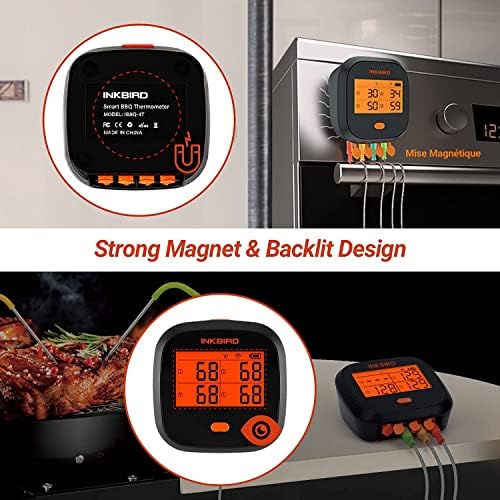 Inkbird WiFi Grill Thermometer IBBQ-4T, Wireless WiFi Meat Thermometer for Smoker, Oven, Rotisserie, Kitchen| 4 Probes with APP Calibration| Timer Alarm Mobile Notification| Digital BBQ Thermometer - Image 5