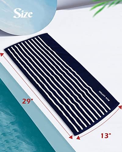 Cleanbear Stylish Navy-Blue and White Striped Hand Towels - Set of 6, Highly Absorbent, Durable, Ideal for Bathrooms, Kitchen, and Gifts - Image 5