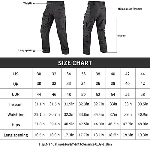 FREE SOLDIER Men's Cargo Pants,Tactical Pants for Men Stretch,Durable Ripstop EDC Work Pants for Hiking - Image 6