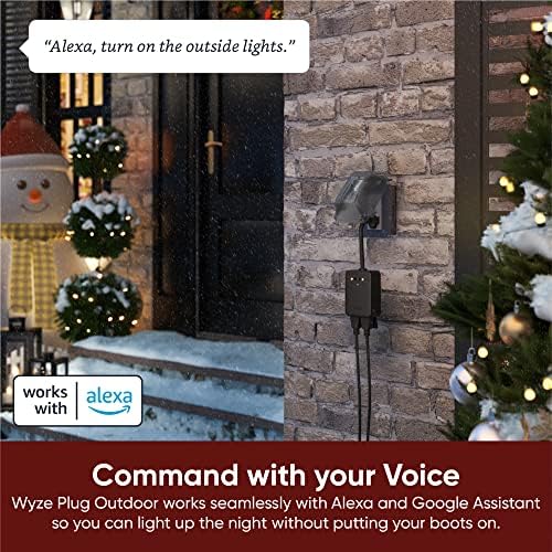 Wyze Plug Outdoor, Dual Outlets Energy Monitoring, IP64, 2.4GHz WiFi Smart Plug, Works with Alexa, Google Assistant, IFTTT, No Hub Required, Black – A Certified for Humans Device - Image 5