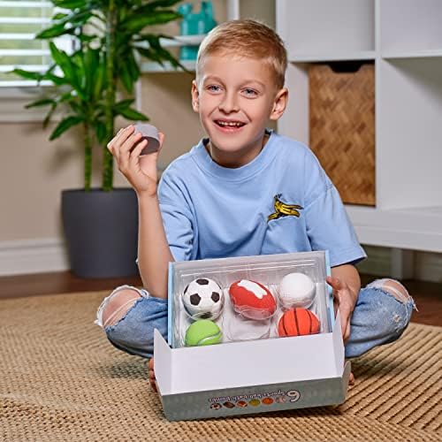 Bathletes 6pc Sporty Kids Bath Bombs Kit with Surprise Inside - Girls & Boys Bath Toys w/ 6 Sports Prizes - Perfect for Birthdays -Toddlers 3+ - Image 6