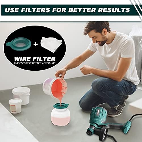 WIBENTL Paint Sprayer, 700W HVLP Electric Spray Paint Gun, with 6 Copper Nozzles & 3 Patterns, Paint Sprayers for Home Interior and Exterior, Furniture, Fence, Walls, DIY Works, Ceiling WSG10A - Image 6