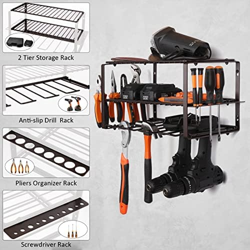 BSRHOME Power Tool Organizer Heavy Duty Tool Shelf Organizer | Wall Mounted Garage Storage Rack for Handheld & Power Tools | Perfect for Father's Day - Image 3