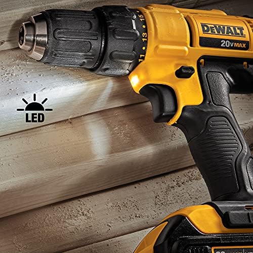 DEWALT 20V MAX Cordless Drill and Impact Driver, Power Tool Combo Kit with 2 Batteries and Charger, Yellow/Black (DCK240C2) - Image 5